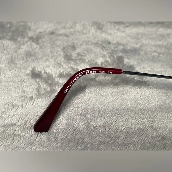 COACH Womens Round Sunglasses Burgundy Silver Gradient Metal Frame HC7108 934111 - Picture 8 of 13